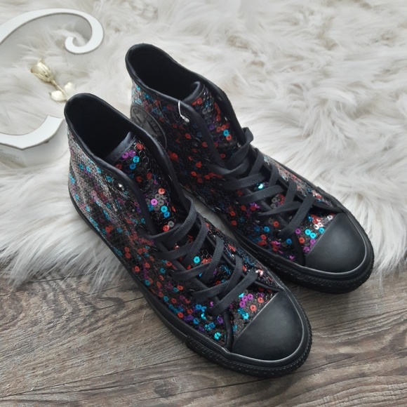 NEW Converse Chuck Taylor All-Star Sequin Hi-Top - Picture 2 of 5